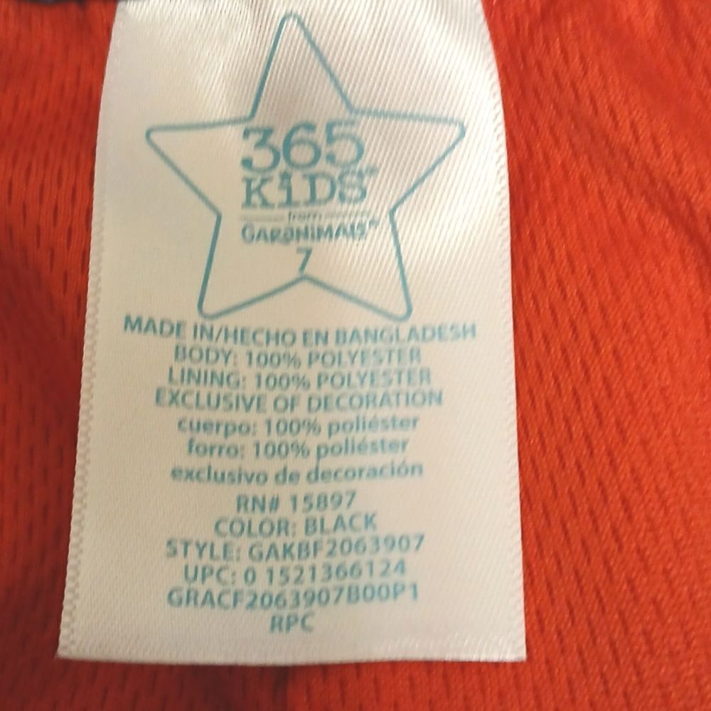 365 Kids, Garanimals,  windbreaker pants Size 7 Boys NWOT BLACK/GRAY/ORANGE - Picture 8 of 9